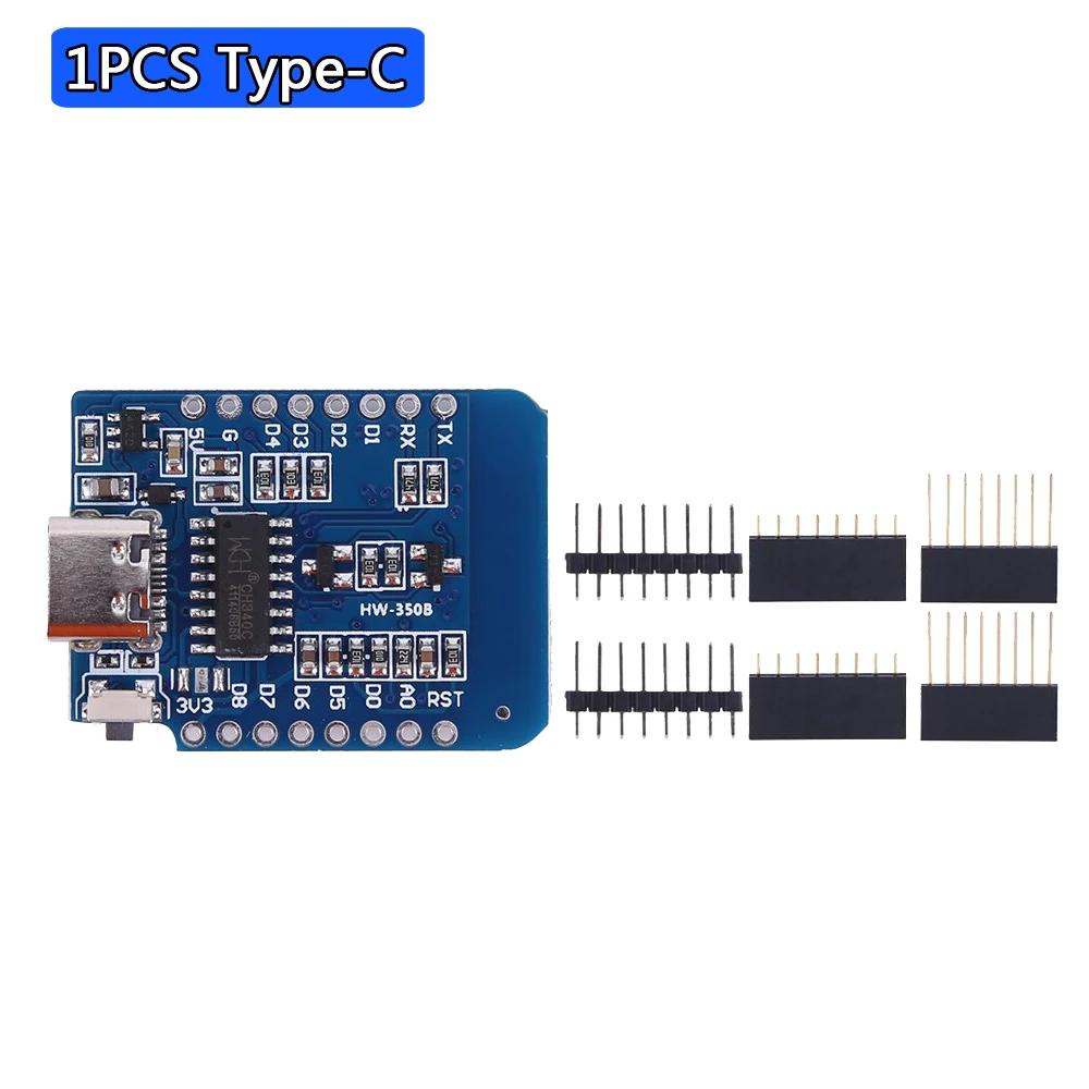 50-1PCS ESP8266 ESP-12F ESP-12 Type-C USB Wemos D1 Mini Wifi Development Board D1 Mini Nodemcu Lua Iot Board 3.3V Met Pins
