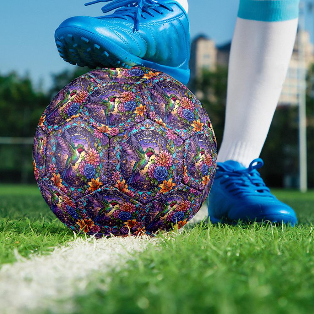 1pc Hummingbird Garden Glass Durable Size 5 Soccer Ball Professional Match Training Football Indoor &Outdoor Sports Ball P60154