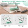 Soporte para Tablet de Acrílico Transparente Rotación de 360 Grados Altura Ajustable Soporte para Tablet Universal Plegable Soporte de Escritorio Accesorios para Tablet