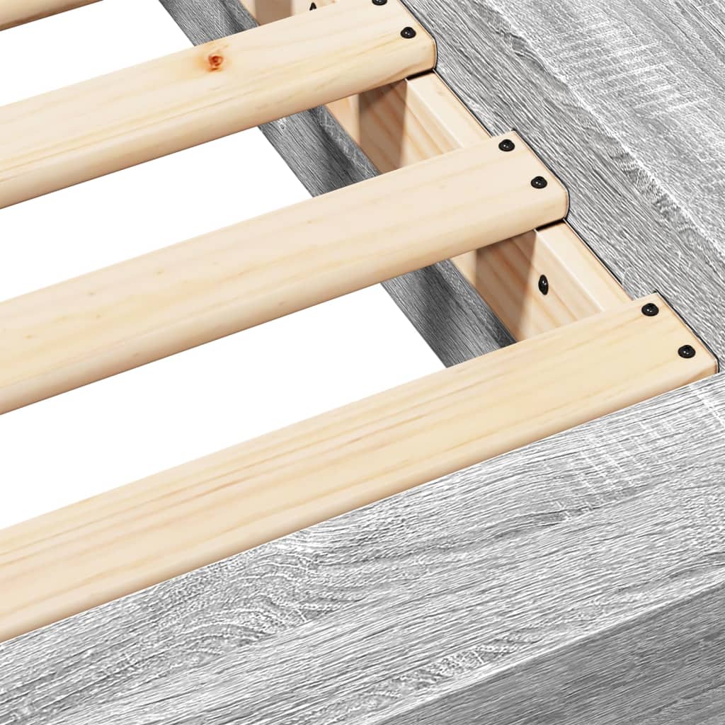 Grey Sonoma Bed Frame 150 x 200 cm Particleboard