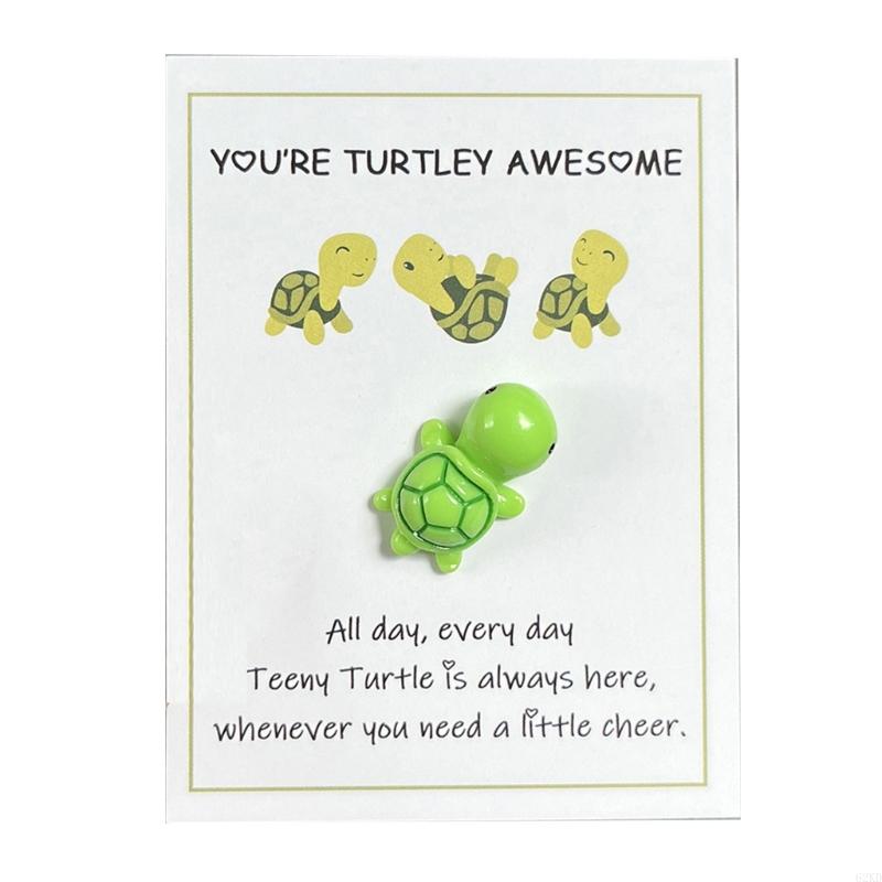 62KD Turtles Pockets Hug Decorations With Greeting Card Distance Social Gift Birthday