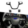 ABS Chrome Steering Wheel Cover Trim Sticker Case for Ford Focus 3 Mk3 2012-2014 Kuga 2013-2015 Auto Accessories
