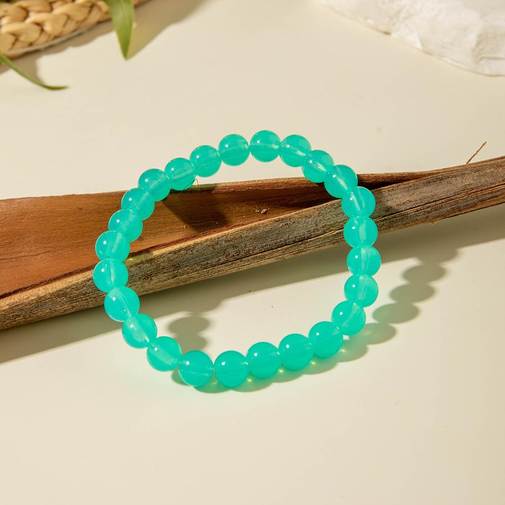 DIEZI Handmade 8 Colors Candy Color Acrylic Beads Bracelets For Women Girls Fashion Sweet Strand Bracelets Bangles Men Jewelry