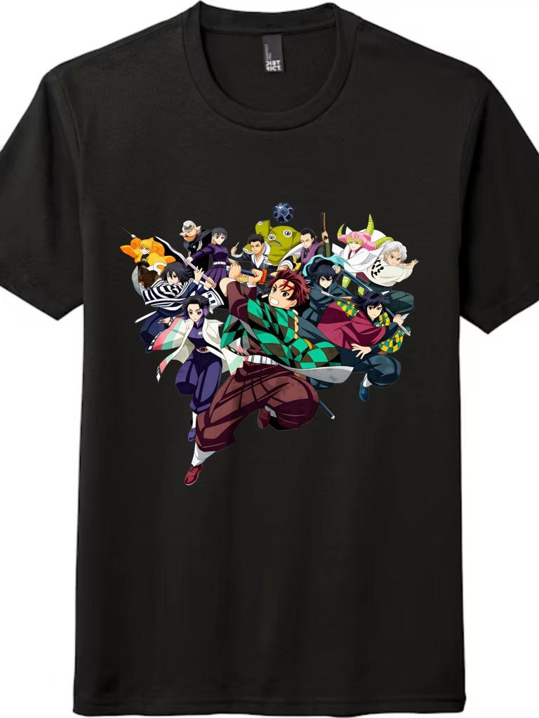 Demon Slayer All Characters T-Shirt Mens Womens Tees Top|Unisex Casual Anime Manga Group Graphic Tee