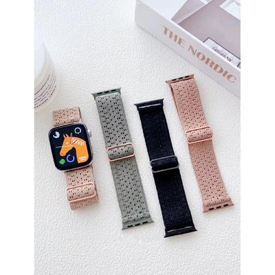 Elastiskt Band för ApplewatchS10 - Nylonvävt Ihåligt Elastiskt Band Justerbart för iWatch 10/9/8/7/6/5/4/3/2/1/Se/Ultra/Ultra2 46mm 49mm 45mm 42mm