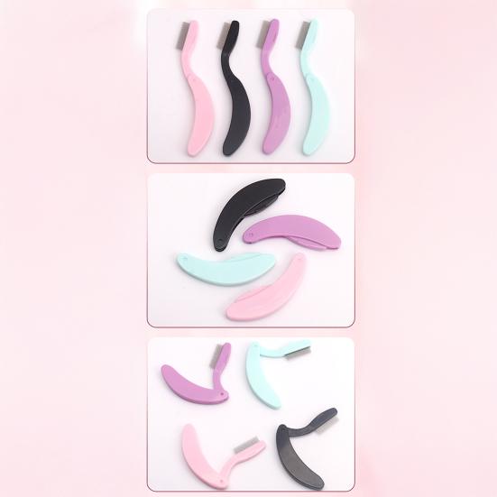 1/2Pcs Eyelash Separator Comb Foldable Handle Lash Separator Tool Stainless Steel Teeth Eyelash Separating Brush Mascara Applicator Comb Makeup Tools