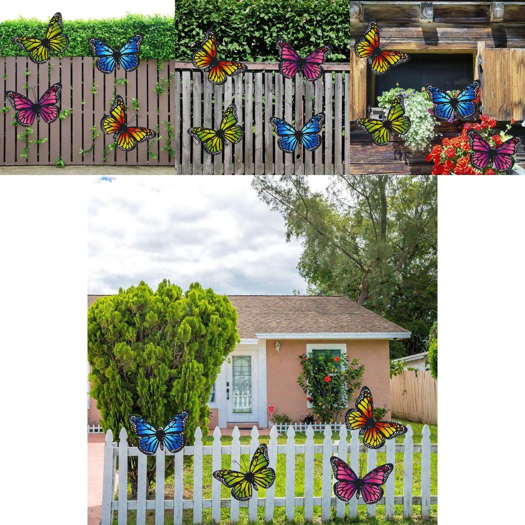 Butterfly Wall Decor Iron Art Gift For Home Garden Interior Outdoor Celebrations