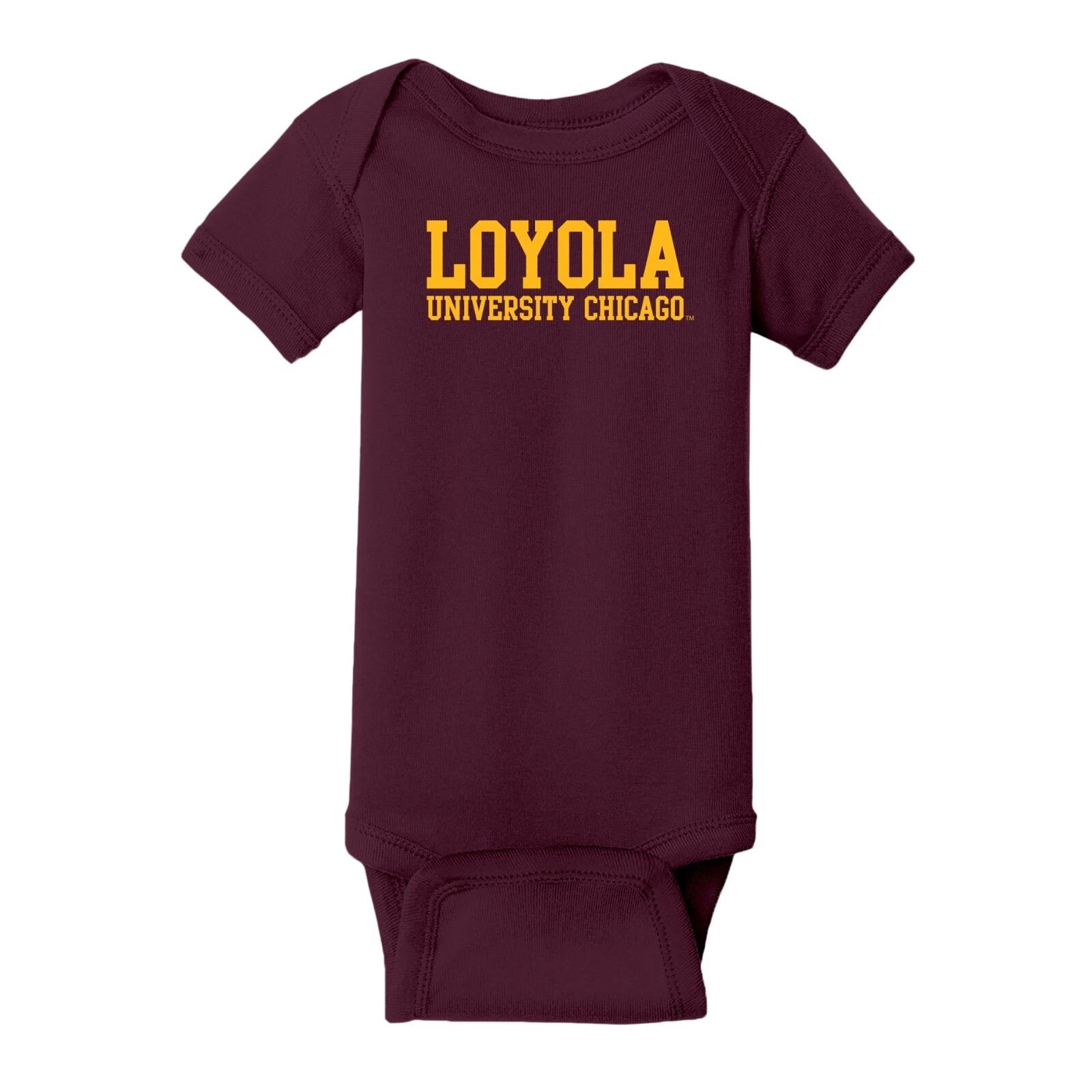 Loyola University Chicago Ramblers Basic Block Infant Creeper - Maroon S