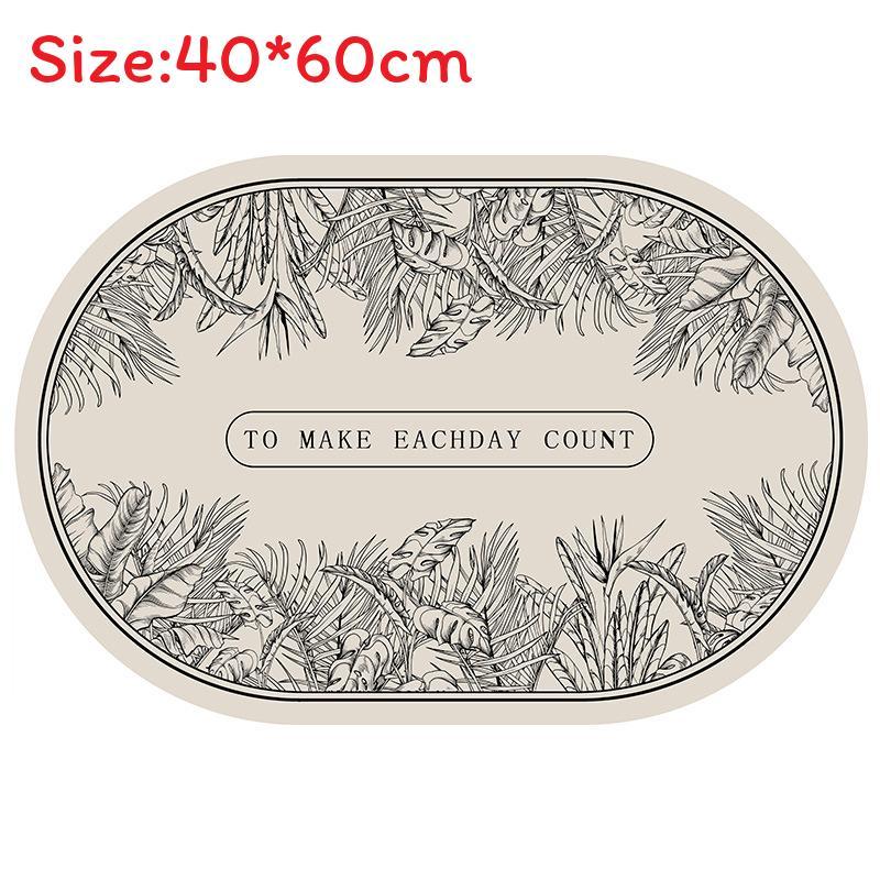 Vintage Cream Style Diatomaceous Bath Mat With Absorbent Quickdry Technology For Bathroom And Shower Area