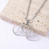 Hip Hop Men Bicycle Pendant Necklace Fashion  Plated Stainless Steel Necklace Jewelry Accessories