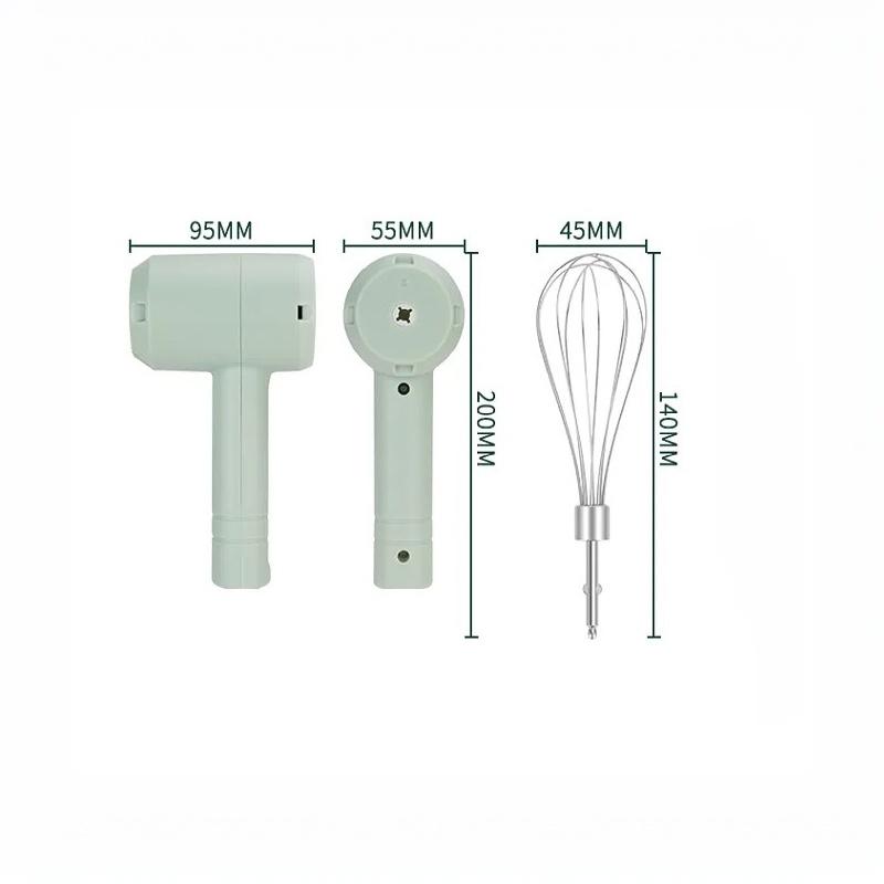 Portable Cordless Electric Egg Beater USB Rechargeable Detachable Whisk for Home Baking Gift for Baking Lovers