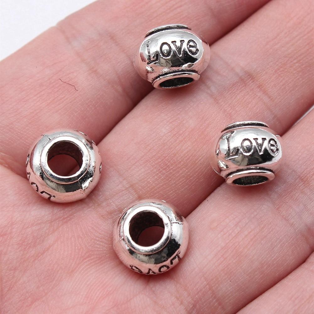 Makroporöse Großlochperlen Lose Spacer Zubehörteile Paar Schmuck Bulk Mode Kunstbedarf