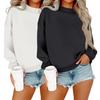Women's Fashionable Casual Long-Sleeved Round-Neck Top Combo Sweatshirt