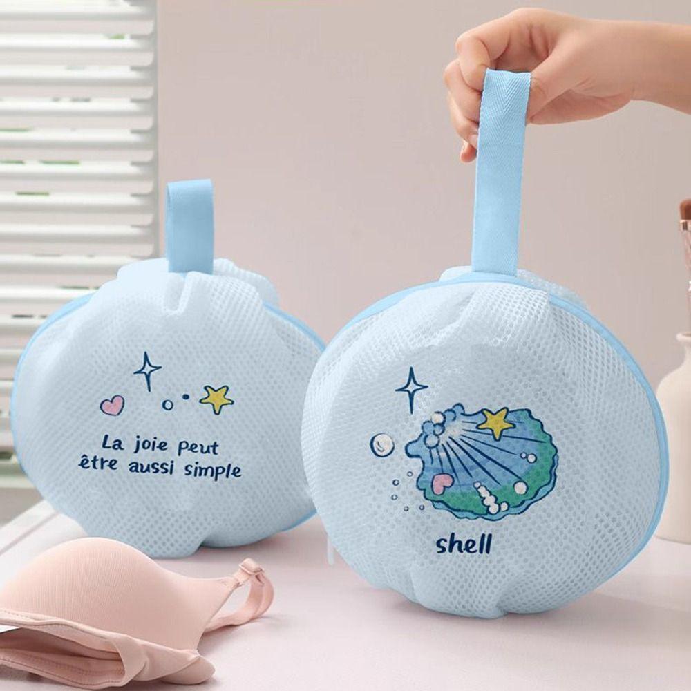 Cartoon Bra Laundry Bag Anti-Winding Anti-deformation Bra Protective Washing Bag Breathable with Handle