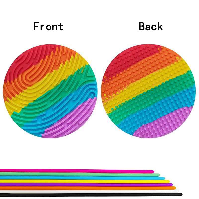 Sensory Activity Board Silicone Fidget Toy Calming Down Quiet Stress Anxiety Adhd Best Gifts For Kids Boys Girls
