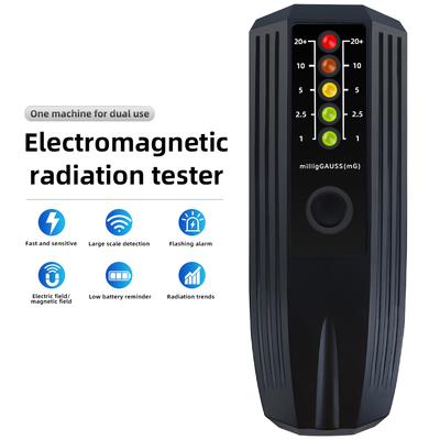 Portable Electromagnetic Radiation Detector EMF Tester Electro Magnetic Fields Strength Meter 0~20+ milliGauss With LED Light