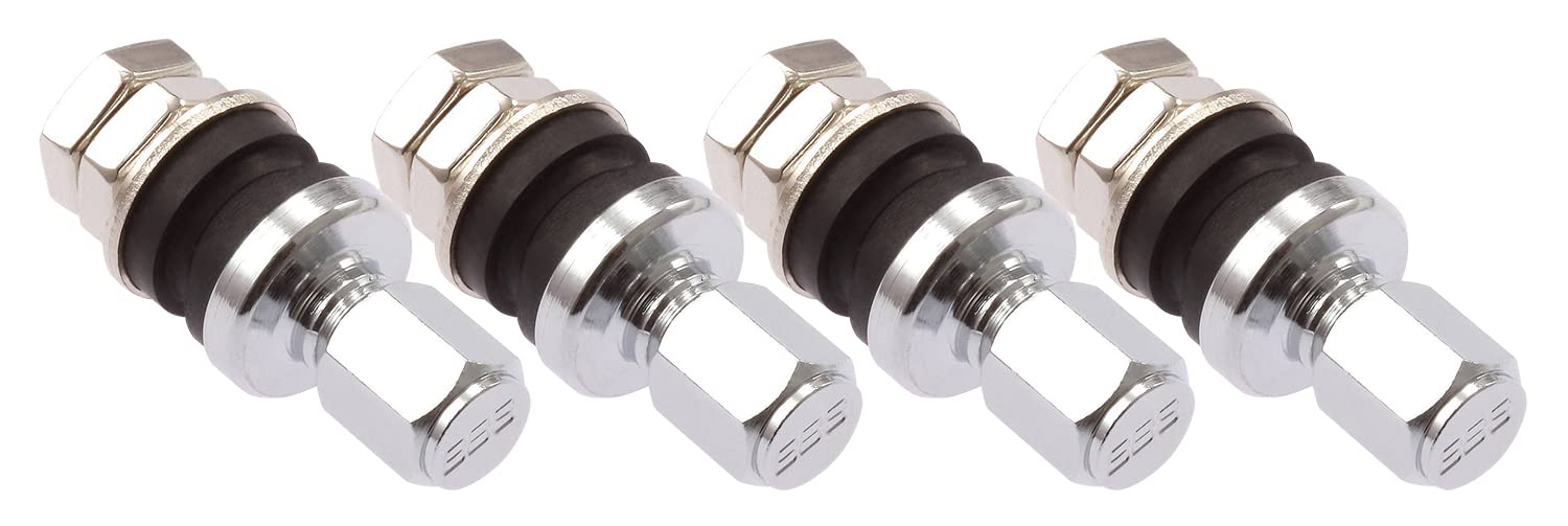 

BBS Air Valve, Short Type, Total Length 1.4 inches (35 mm), Set of 4 Small size серебряный