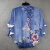 Summer Tops For Women Cute V Neck 3/4 Sleeve Blouses Floral Print Top Casual Shirts