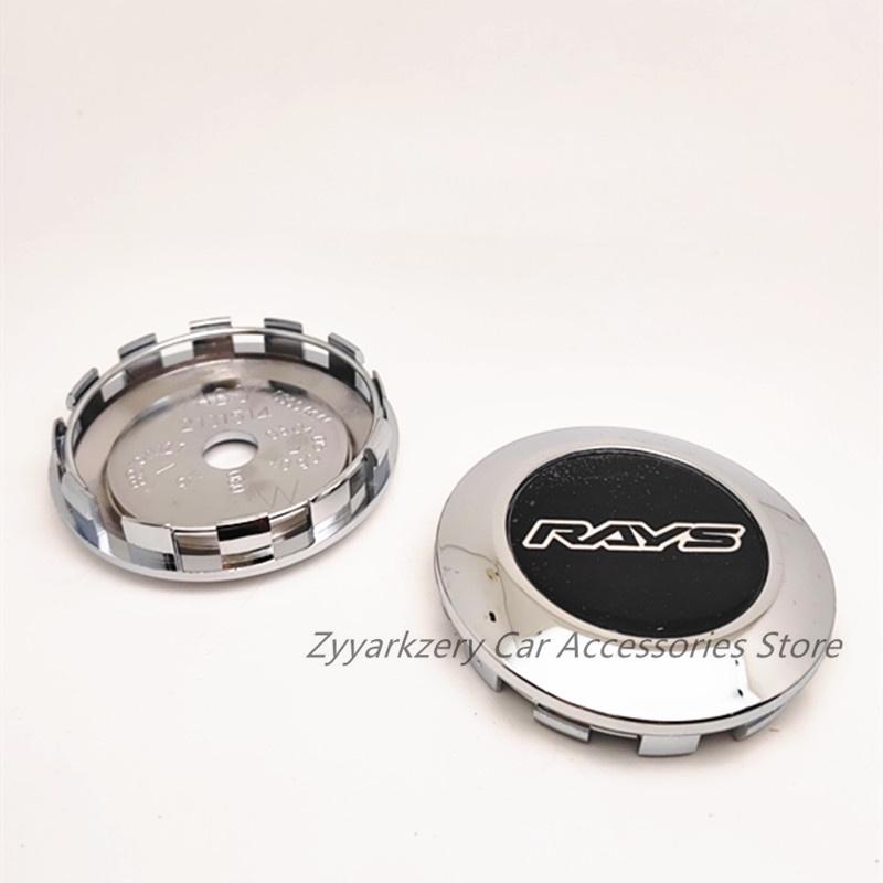 AAYP1 4pcs Volk VR Rays Racing 76mm 73mm Wheel Caps Car Center Hubcaps TE37SL Rims ABS Cover Car Styling