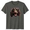 Chocolate Spaniel Dog Portrait Graphic Dog Lover TShirt