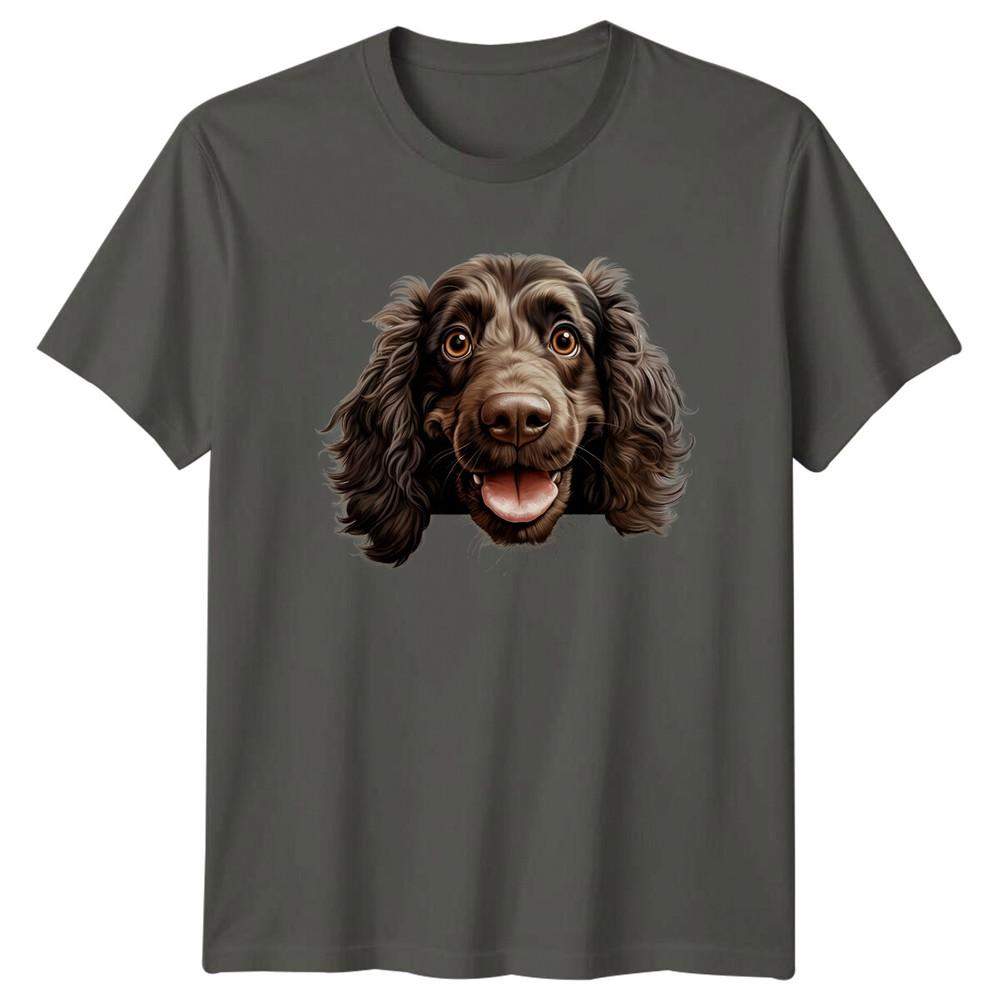 Chocolate Spaniel Dog Portrait Graphic Dog Lover TShirt
