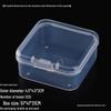 Transparent Small Square Plastic Box for Earphones, Jewelry, Beads, and Small Parts Storage (24-85)
