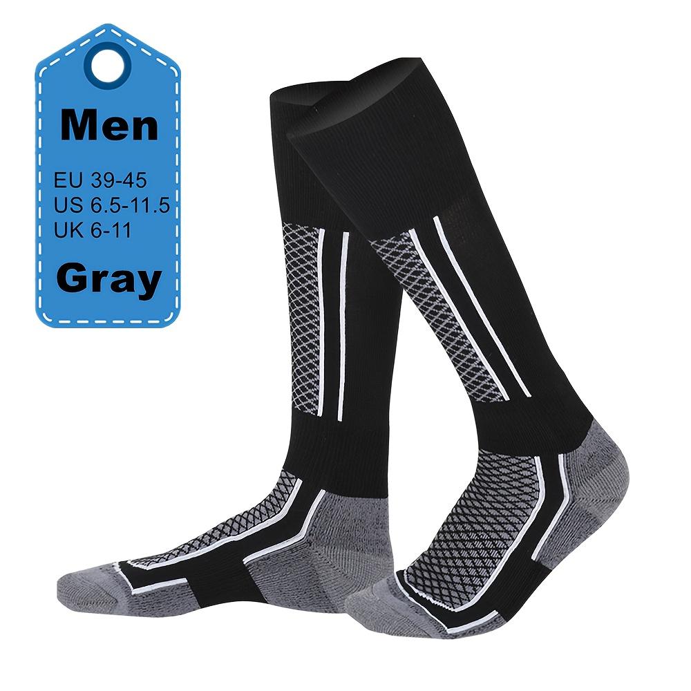 1 Pair Thick Insulated Breathable Moisture Ski Socks for Skiing Machine Washable Cold Weather Athletic Socks