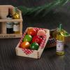 1set Miniature Dollhouse Accessories Simulation Drinks Fruilt Mini Food Toys Mini Wine Bottles Model Set with Box Kitchen Decor