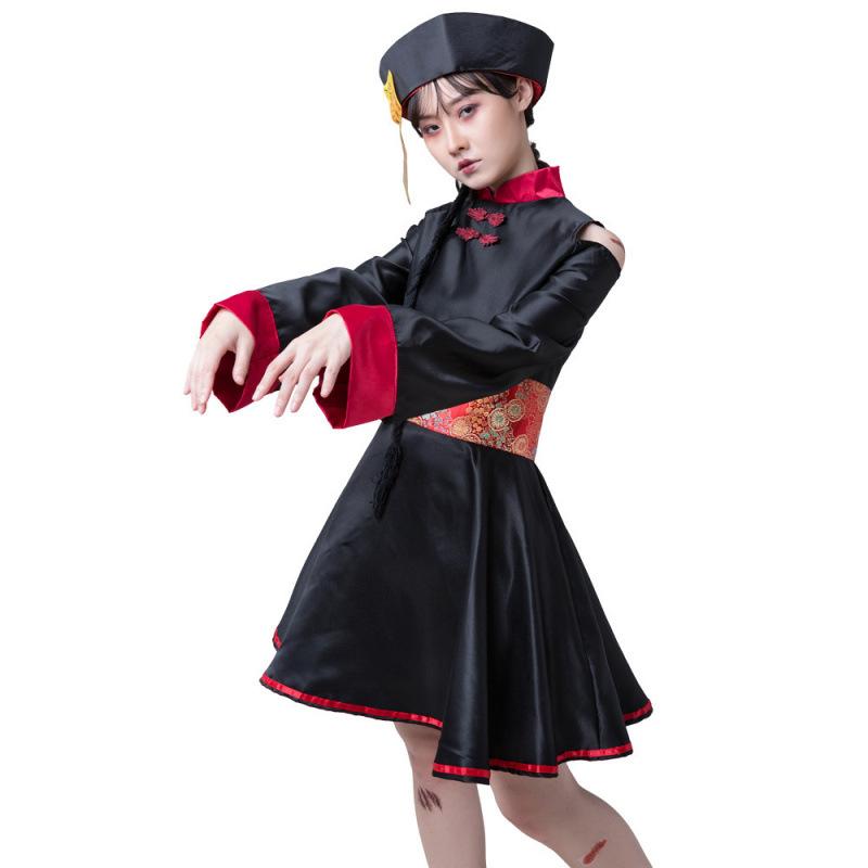 Halloween Costume Zombie Hot Sale Zombie Skull Cheongsam Costume Zombie Dress