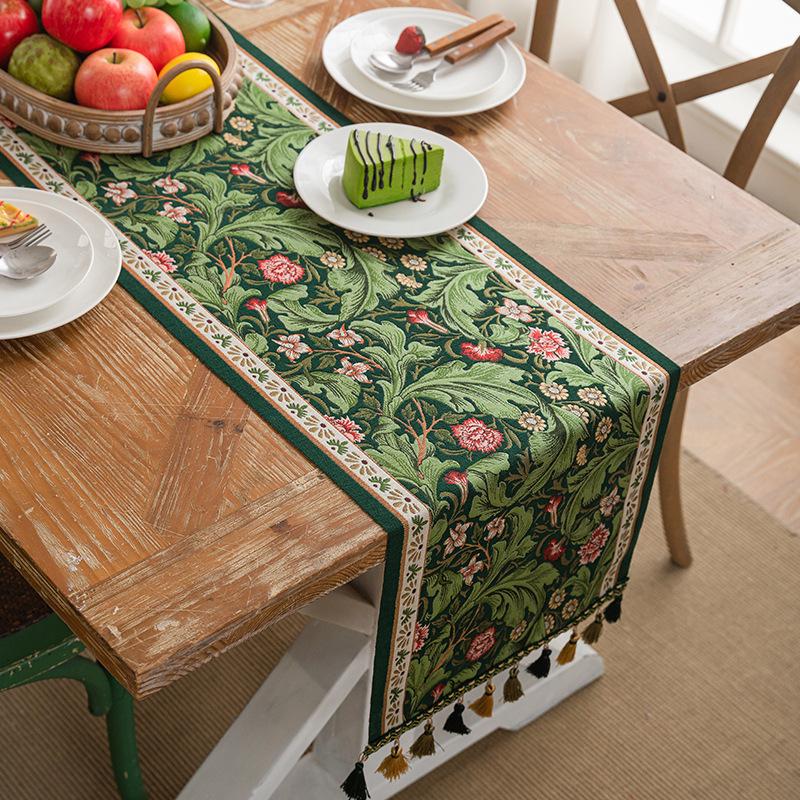 American Retro Light Luxury Table Runner – Elegant Dining & Coffee Table Cloth