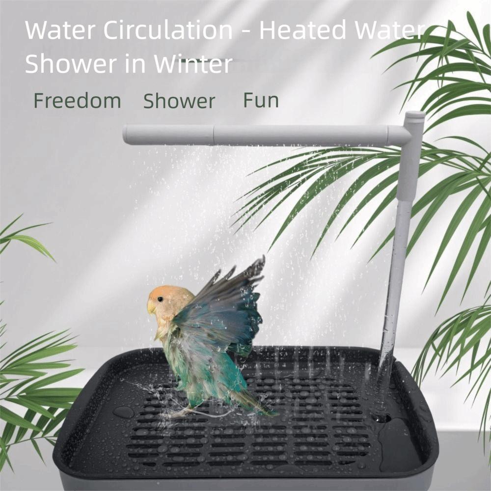 USB Parrot Bird Bath Tub Automatic Bird Bathtub Shower Fountain  Pet Supplies