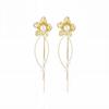 Flower Tassel Pearl Earrings Retro Light Luxury High-End Stud Earrings Women'S Niche Fashion Temperament Earrings