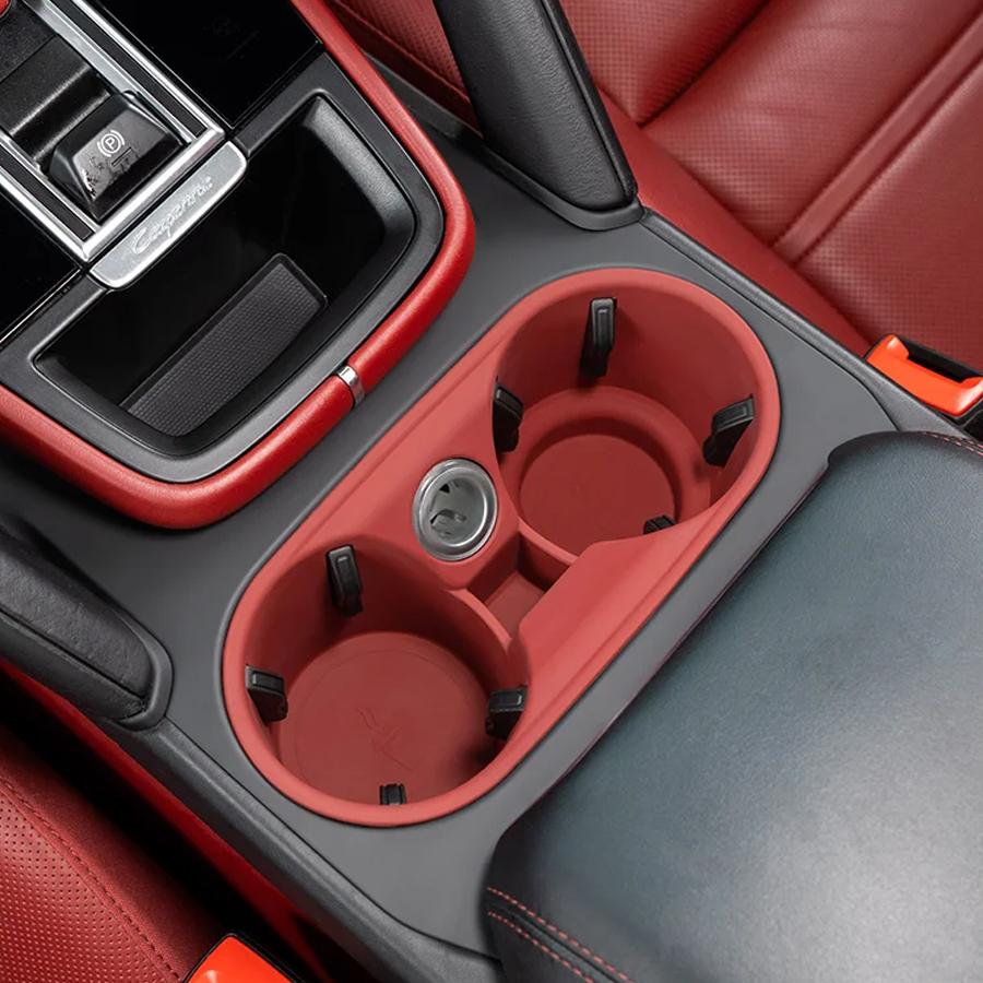 Car Cup Holder For Porsche Macan Cayenne Center Console Bottle Holder Insert Anti Slip Drink Storage Organizer Auto Accessories