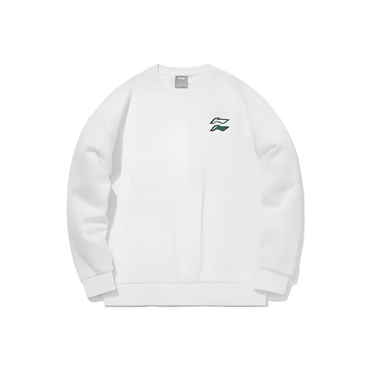 Li-Ning Autumn Simple Casual Round Neck Fleece Warm Loose Sports Hoodie Men Hoodies AWDUA51-3