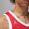Jordan SS24 Dri-Fit V-Neck Pullover Logo Print Straight-Cut Sleeveless Basketball Jersey Men Jerseys Crimson HF0523-658