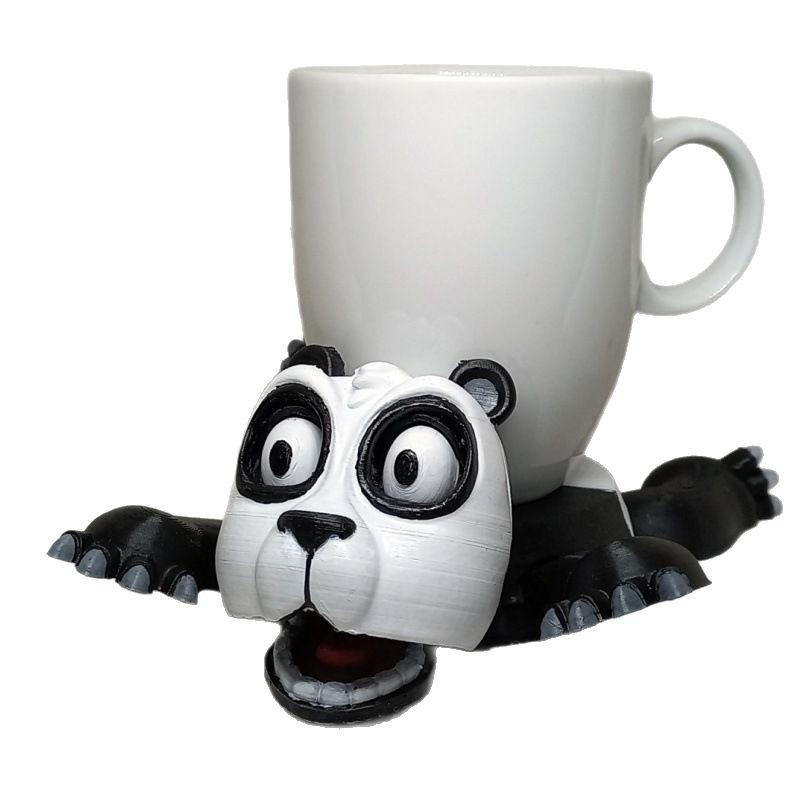 Creative Turtle Panda Cup Holder - 3D Printed Coaster with PLA Material Home Living Room Animal Decor Desk Organizer
