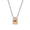 Bohemian Retro Tarot Card Long Rope Square Pendant Necklace for Women