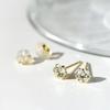 Single Diamond Earrings K18 Pt900 Gold Stud Earrings Diamond Carat Jewelry Accessories Quality Assurance Card Included First Diamond xmas Jewelry