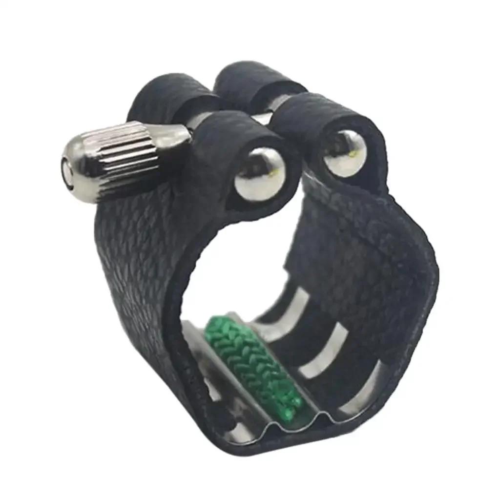 

1Pc PU Leather Soprano B Clarinet Rubber Mouthpiece Ligature Musical Wind Instrument Parts Saxophone accessories чёрный