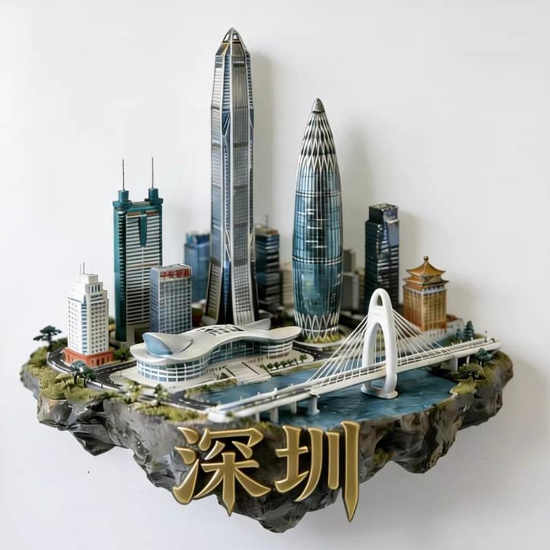 China Metal Fridge Stickers Hangzhou Souvenirs Huangshan Tianjin Guilin Guangxi Wuhan Xi An Zhangjiajie Fridge Magnets Gifts