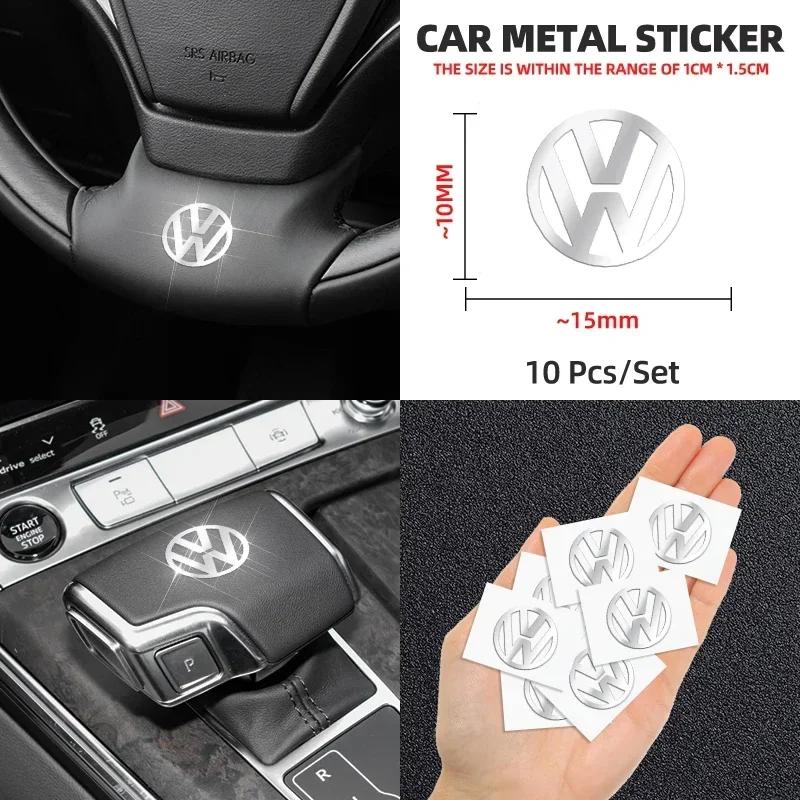 3D Metal Car Emblem Logo Decorative Stickers Badge Decal Interior Styling For Volkswagen VW Golf 4 7 MK3 4 7 Touran Polo Passat zr6