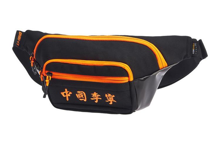 Li Ning Polyamide Sling Bag, Fanny Pack Unisex Black ABLP134-2
