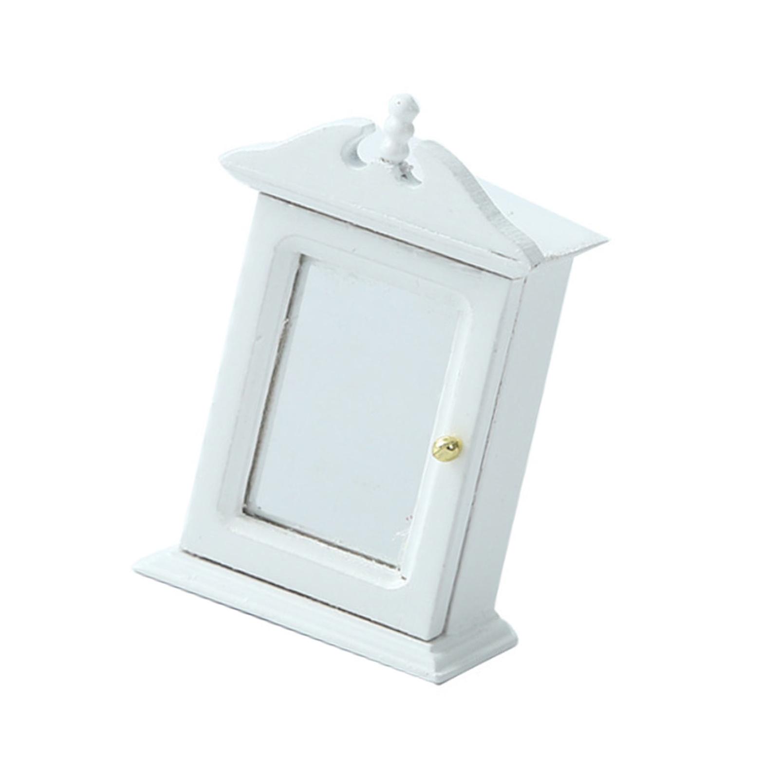 

Кукольный домик 1/12 масштаб миниатюрный шкаф для ванной комнаты зеркало шкаф деревянная мебель для демонстрации модели ремесленного проекта 1