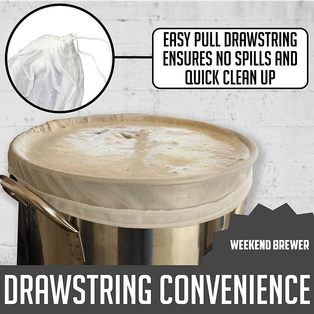 Beer Nut Milk Juice Brewing Cheesecloth Wort Mash Strainer Filter Beer Homebrew Filter Bag Strainer