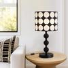 YLTLINK Table Lamp, Stylish Black & White, Modern Bedside Lamp, Also Works as a Desk Lamp, E26 Base Compatible, Interior Light, Ideal for Bedroom, Liv