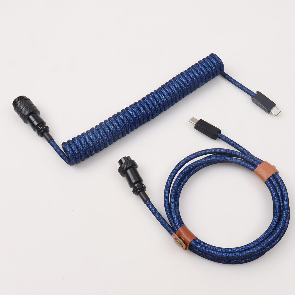 Laptop Keyboard Cable Type c to Usb c Long Coiled Cable for Mechanical Keyboard Usb c Coiled aviator Cable