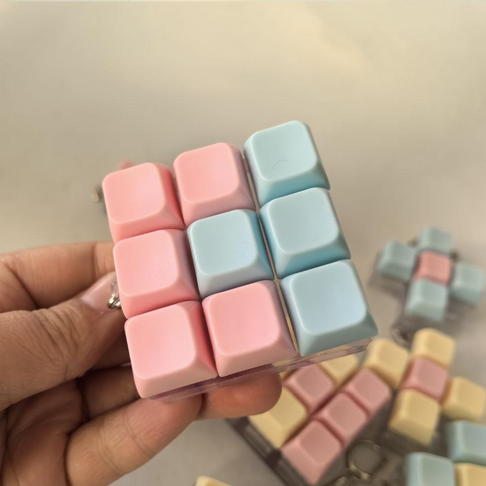 Bunte Tastatur Fidget Spielzeuge für Erwachsene Kinder, 1459 Tasten Pastell Tastatur Clicker Schlüsselanhänger für Arbeitsstressabbau Angst