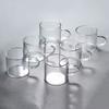 Glass Small Tea Cup High Temperature Resistant Tea Cup with Handle  Office Tea Cup Hospitality Cup Set  New Chinese Style