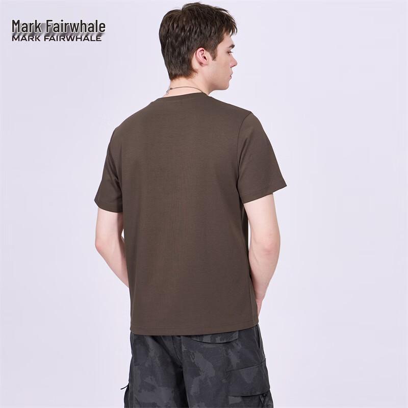 Mark Fairwhale Men's Split Line Embroidered Round Neck T-Shirt