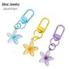 Colorful Daisy Keychain: Stylish Transparent Keyring & Bag Charm for Women